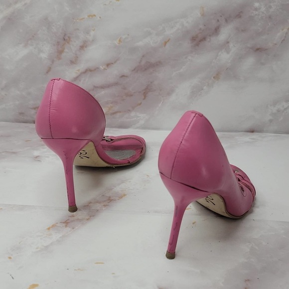 Bcbg Paris pink open toe 3 strap pumps - Picture 10 of 13